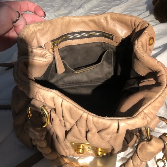 AUTH. MIU MIU by Prada Matelasse Coffer Lock Bag - Picture 8 of 13